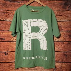 R is for Recycle Men's Green Tee Size XL
